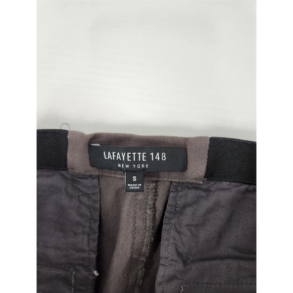 Lafayette 148 Women's Brown/Black Cotton Elastic Stretchy Skinny Pants, Size Sm - Picture 8 of 9